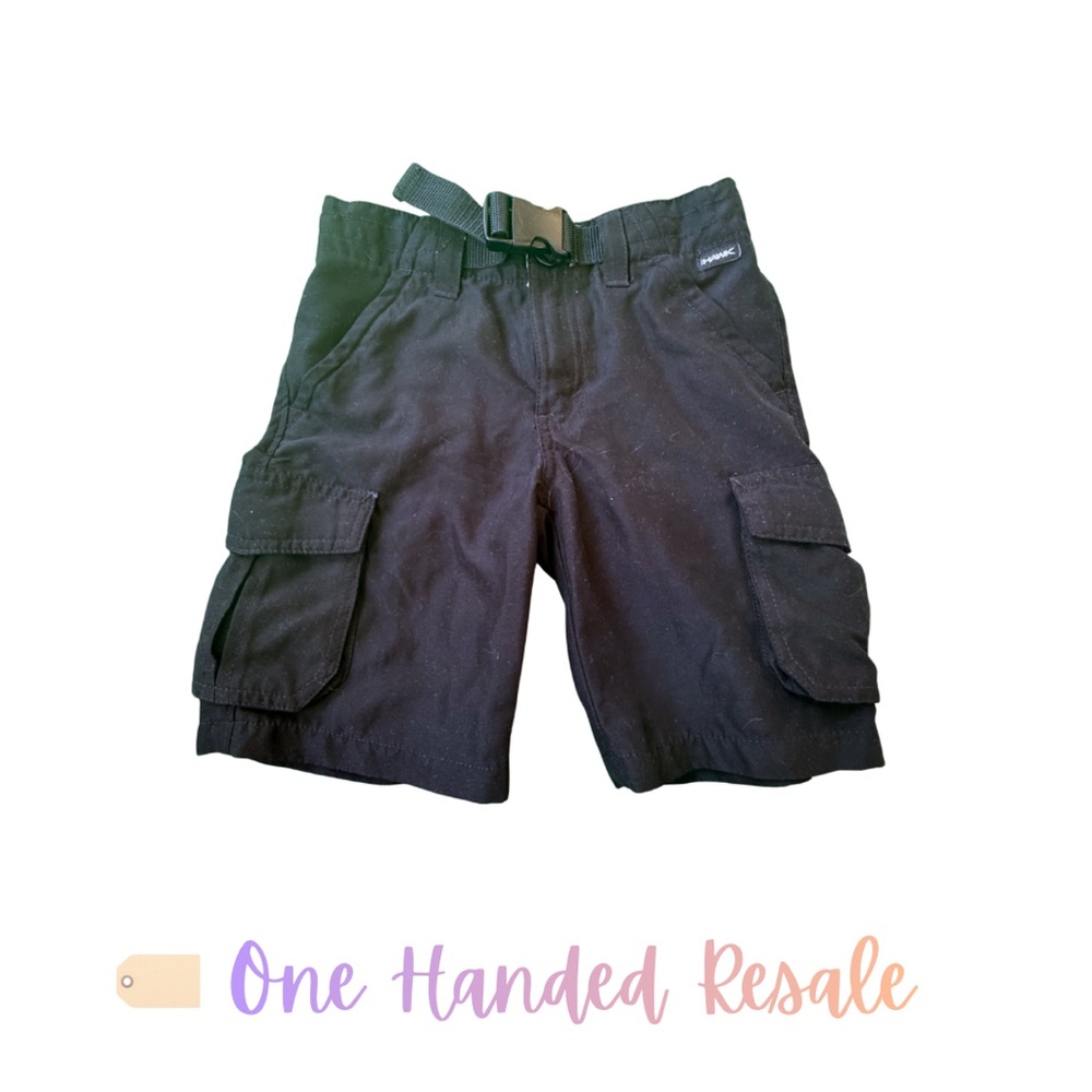 🛹 Tony Hawk Boys Black Cargo Shorts w/ Belt Kids Baggy 5
